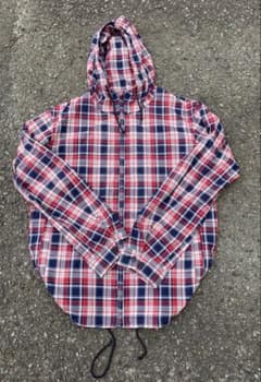 OLD UNIQLOシャツ生地マウンテンパーカーレッド✖️ネイビー archive