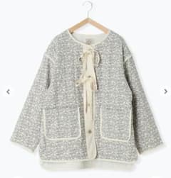 コーデュロイキルトジャケット　きなりのサムネイル