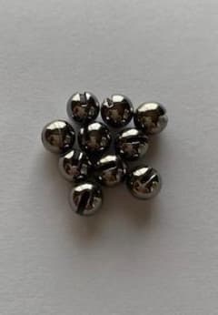 【新品未使用】タングステンスリットビーズ6.4mm（1.95ｇ）スリット10個のサムネイル