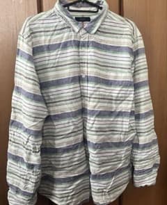 NAVY ボーダー長袖シャツのサムネイル