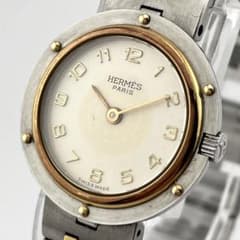エルメス クリッパー オリンピア 腕時計 コンビカラー 純正ベルト