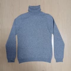 カシミヤ100% タートルネック ニット 長袖 グレーのサムネイル