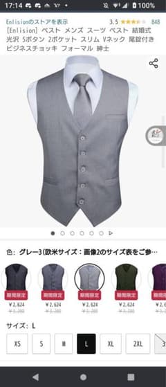 ベスト メンズ  結婚式  訳ありのサムネイル
