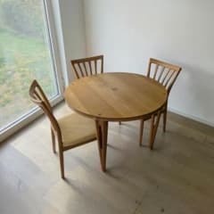 飛騨家具 日進木工 丸ダイニングテーブル 天然木100cm 飛騨家具 日進木工 丸ダイニングテーブル 天然木100cm - メルカリ