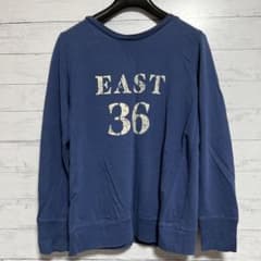 EAST 36 プリント 長袖 トレーナー ネイビーのサムネイル
