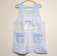 ちいかわ　エプロン　М-L　ハチワレ　うさぎ　モモンガ　リボン　ストライプのサムネイル