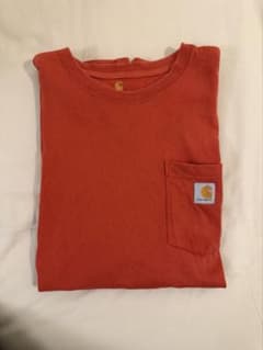 Carhartt ポケットTシャツ レッド オレンジ Mサイズ 新品のサムネイル