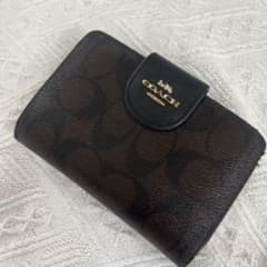 COACH 二つ折り財布 シグネチャー ブラウンのサムネイル