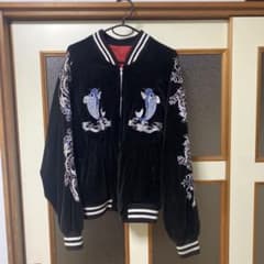 スカジャン(鯉、龍　刺繍)のサムネイル