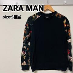 ZARA MAN ザラ 黒 花柄 スウェットのサムネイル