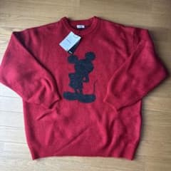ONCILY Disney ミッキーマウス柄 レッドセーター Mのサムネイル