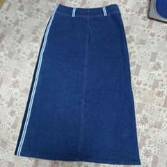 雨様専用☆美品！デニム&ニットロングスカートのサムネイル
