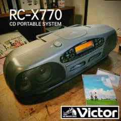 Victor RC-X770 CDラジカセ Amazon.co.jp: Victor ビクター JVC RC-X770 ブラック CDポータブル