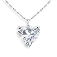 5.00ct F-VVS2 ハートカットラボグロウンダイヤモンドネックレス