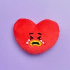 Korea Exclusive BT21 Today's Mood: Blurry Plush Badge TATA (Taehyung)