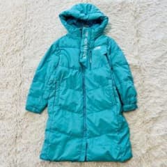 ザノースフェイス ロングダウンコート キッズ130 ライトブルー RDSダウン