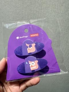 Duolingo MINISO ヘアピン 2個セットのサムネイル