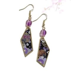 着物 浴衣にも♡和風 和柄ピアス イヤリングのサムネイル