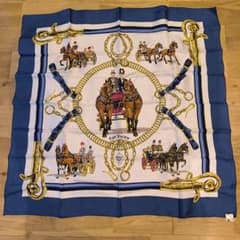 よ*し様 HERMÈS ÉQUIPAGES シルクスカーフ　エルメスのサムネイル