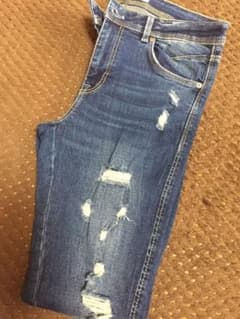 ZARAクラッシュデニム 美品 送料込 早い者勝ちのサムネイル