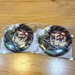 鬼滅の刃　エンドロールイラストwebくじ　竈門炭治郎　E賞箔押し缶バッジB2個のサムネイル