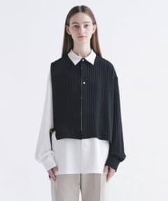 クルニ 25SS ダブルサテンバイカラーカットソー stein エトセンス