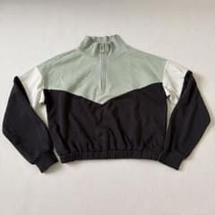 H&M ハーフジップ パーカー バイカラー キッズ 150cmのサムネイル