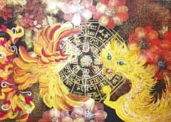 開運絵画 ❀最強コンビ様❀勝利大成功ダブル八角フトマニ図 - メルカリ