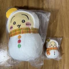 ちいかわ　セブンイレブン一番くじうさぎ雪だるま ぬいぐるみ 2体セットのサムネイル