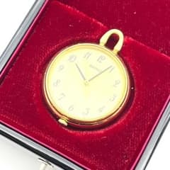 良品 入手困難 セイコー 懐中時計 新品電池交換済み 3針 ゴールド 箱付