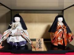 超貴重！昭和レトロな木目込み人形 紅梅白梅 幸一光作 日本人形2体セット 超貴重！昭和レトロな木目込み人形 紅梅白梅 幸一光作 日本人形2体