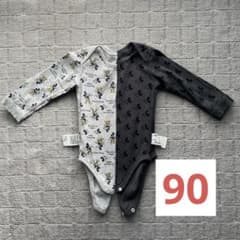 UNIQLO BABY 長袖ロンパース ミッキー 2枚セット Disneyのサムネイル