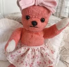 レアピンクデコッパチ　アンティークベア　ヴィンテージベア　フランスアンティーク レアピンクデコッパチアンティークベアヴィンテージベアフランス