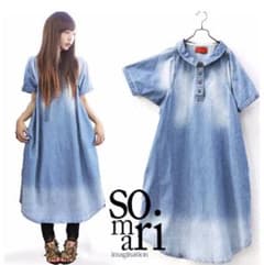 めめさま専用♡somari ヴィンテージ デニム ロングワンピース レディースのサムネイル