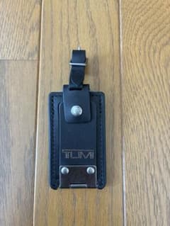 TUMI トゥミ ネームタグ ラゲージタグ レザー ブラックのサムネイル