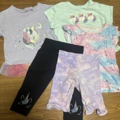 100cm 女の子　ユニコーン柄5枚セット