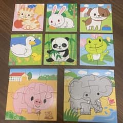 くもん　パズル　動物　ジグソーパズル　ステップ1のサムネイル