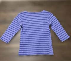 【訳あり】Le minor ルミノア ボーダーカットソー フランス製 青 紫 1のサムネイル