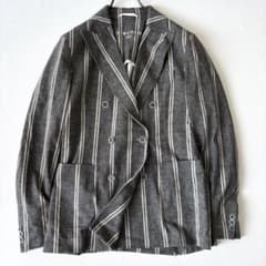 極美品/高級】チルコロ 1901 ストライプ ダブルジャケット グレー 50
