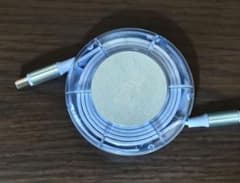 100W対応 USB Type-C 巻き取り式充電ケーブル　スマホスタンド付きのサムネイル