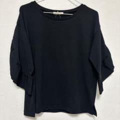 七分袖ニット ブラックのサムネイル