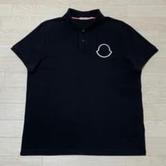 美品☆モンクレール デカワッペン ブラック L ポロシャツ 国内正規品
