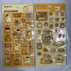 ポムポムプリン ぷっくりシール 2枚セット サンスター文具 サンリオ ステッカーのサムネイル