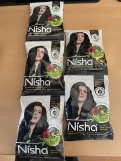Nisha ヘナカラー 5パック 自然な黒のサムネイル