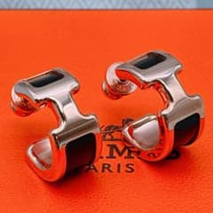 エルメス☆未使用☆オランプPM☆フープピアス☆両耳用☆ローズゴールド 