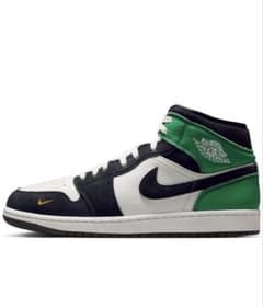 野*郎様 Nike Air Jordan 1 Mid グリーン/ブラックのサムネイル