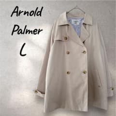 Arnold Palmer Trench Coat, Striped Lining, Light Beige (Size 3) L