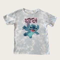 Disney Tie-Dye T-Shirt, Crew Neck, Short Sleeve, Stitch, Size L (150)