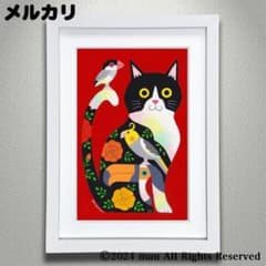 原画「猫の背中になにかある〜ヒマラヤ山脈」ヒマラヤン/猫/イラスト