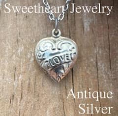 スウィートハートジュエリー WW2 シルバー 両面 ILOVEU 花 勿忘草